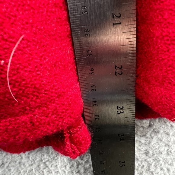 Vintage Tally Ho Womens Jacket Small Red 100% Wool Button Front Coat Outerwear - Picture 9 of 12